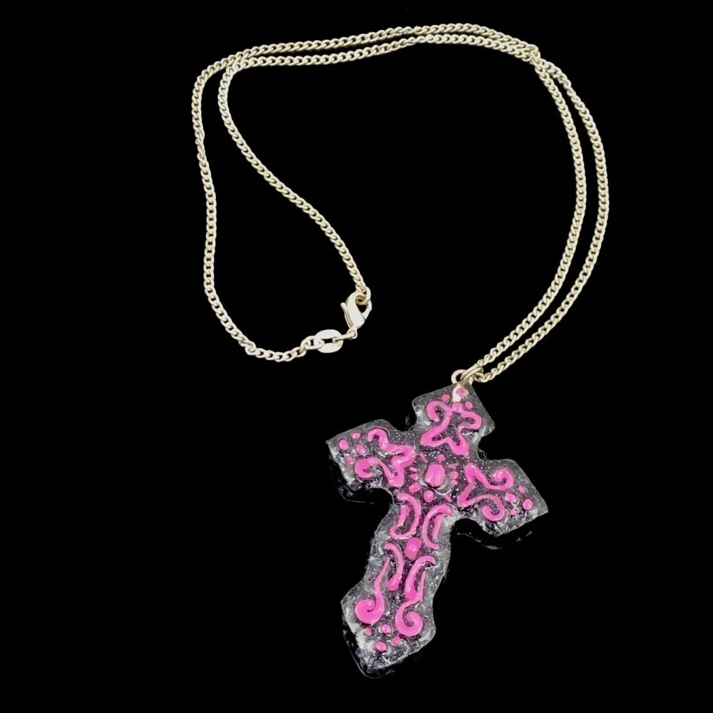💙 5 for $25 - Pink Cross Necklace